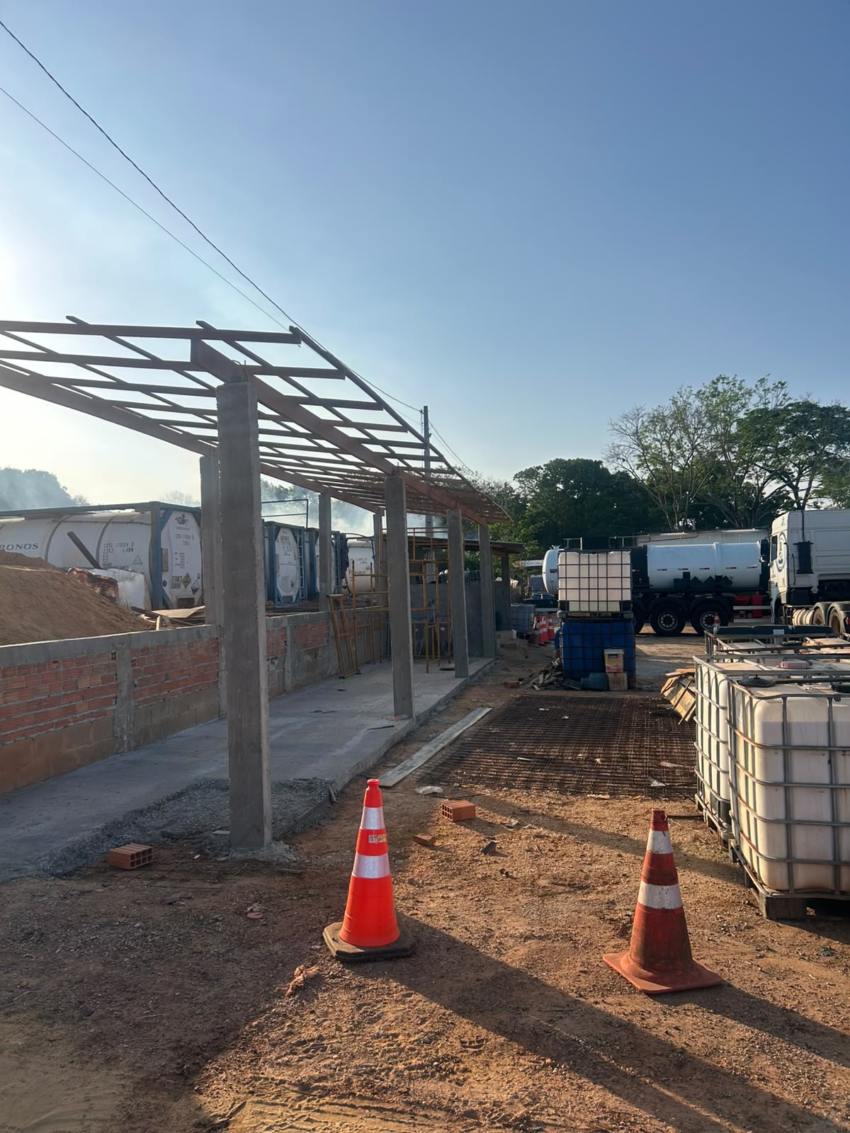 Cobertura e área de circulação da operação